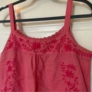 LUCKY BRAND Barbie Pink Linen Shift Dress